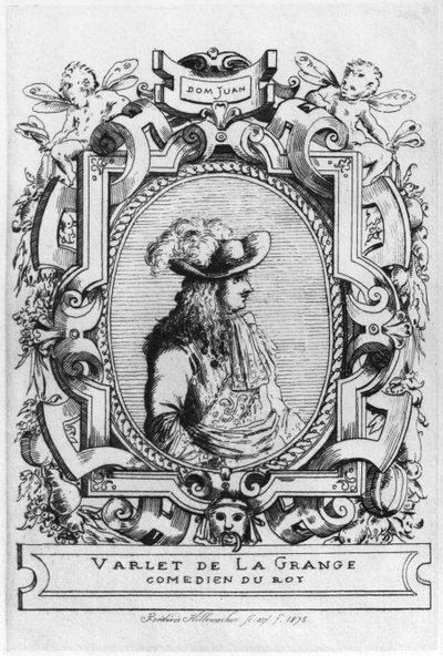 Charles Varlet, známý jako La Grange, v roli Dom Juana z opery "Don Juan aneb Slavnost Pierra" od Jeana-Baptista Poquelina Moliera (1622-73) 1875 od Frederic Desire Hillemacher