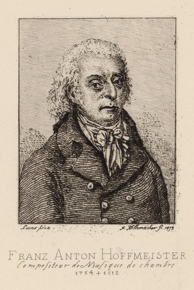 Portrét skladatele Franze Antona Hoffmeistera 1754-1812. od Frederic Desire Hillemacher