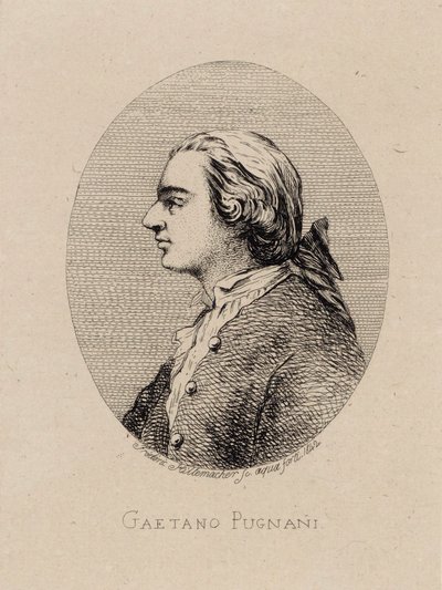 Portrét houslisty a skladatele Gaetana Pugnaniho 1731-1798, 1842. od Frederic Desire Hillemacher