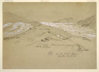 Aletschský ledovec, Bernské Alpy, Švýcarsko od Frederic Edwin Church