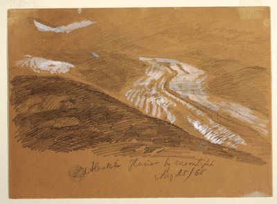 Aletsch Glacier za měsíčního svitu, Bernské Alpy, Švýcarsko od Frederic Edwin Church