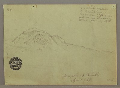 Bare Hill, Akropole v Korintu, Řecko od Frederic Edwin Church
