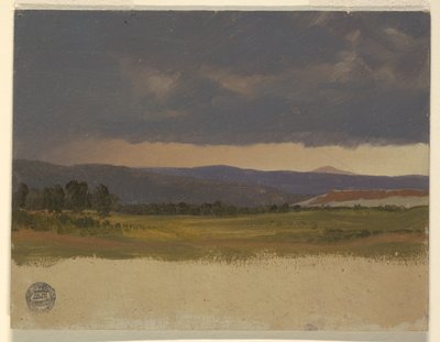 Modrý kopec pod nízkou oblačností od Frederic Edwin Church