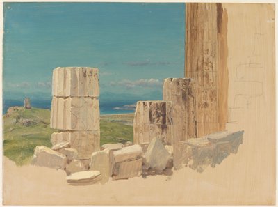Rozbité sloupy, pohled z Parthenonu od Frederic Edwin Church