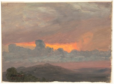 Zataženo, západ slunce, Jamajka od Frederic Edwin Church