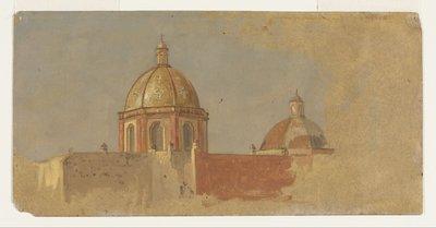 Kolumbie nebo Ekvádor, střechy kostelů od Frederic Edwin Church
