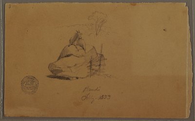Kresba, Koza v Pandi, Kolumbie, červenec 1853 od Frederic Edwin Church