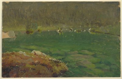 Kresba, jezero Apline, Bavorsko nebo Švýcarsko, 1868 od Frederic Edwin Church