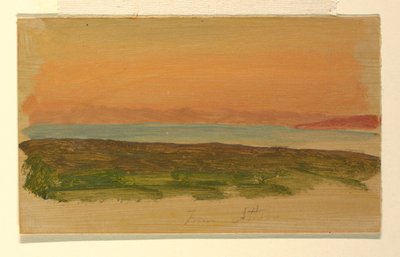 Kresba, Athény, pohled od moře, duben 1869 od Frederic Edwin Church