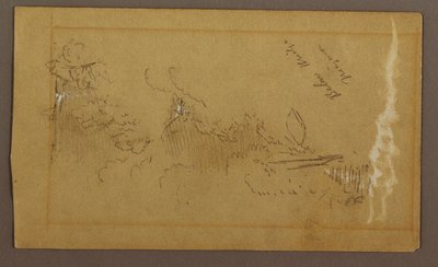 Kresba, Pod mostem, řeka Niagara, New York, pravděpodobně 1858 od Frederic Edwin Church