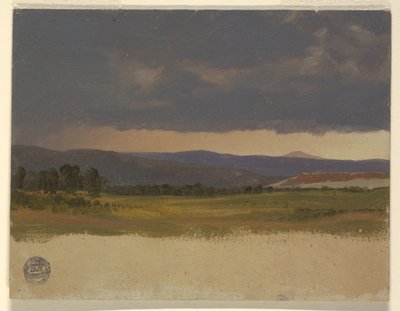 Kresba, Modrý kopec pod nízkými mraky, 1869-70 od Frederic Edwin Church