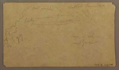 Kresba, botanické skici; Verso: Mraky, červenec 1865 od Frederic Edwin Church