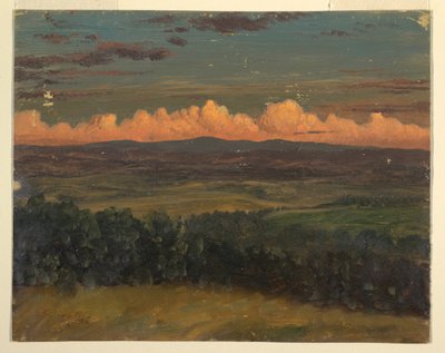 Kresba, Catskills od Hudsonu, New York, 1870-80 od Frederic Edwin Church