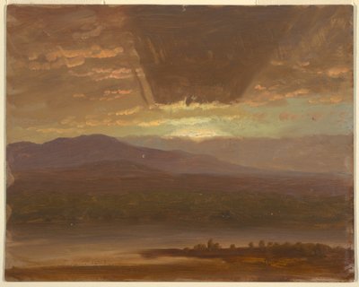 Kresba, Catskills od Hudsonu, New York, 1870 od Frederic Edwin Church