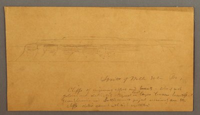 Kresba, Cliffs, pravděpodobně 1859 od Frederic Edwin Church