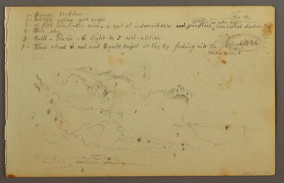 Kresba, Studie mraků, 1844 od Frederic Edwin Church