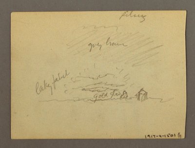 Kresba, Studie mraků nad budovami, pravděpodobně 1868-69 od Frederic Edwin Church