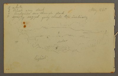 Kresba, Studie mraků, 1844 od Frederic Edwin Church