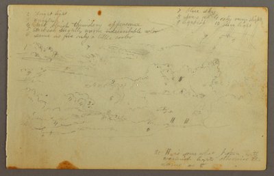 Kresba, studie mraků, pravděpodobně 1844 od Frederic Edwin Church