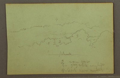 Kresba, studie mraků, pravděpodobně 1856 od Frederic Edwin Church