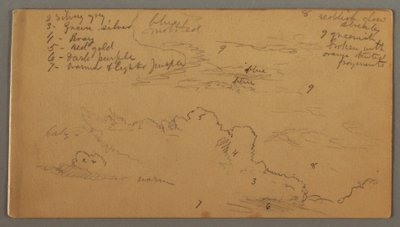 Kresba, Studie mraků, pravděpodobně 1874 od Frederic Edwin Church