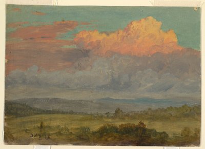 Kresba, Mraky, Hudson Valley, New York, červenec 1866 od Frederic Edwin Church