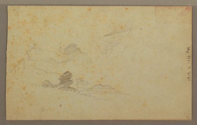 Kresba, Oblačná obloha nad údolím, červenec 1863 od Frederic Edwin Church