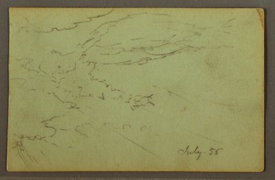 Kresba, Oblačná obloha, červenec 1856 od Frederic Edwin Church