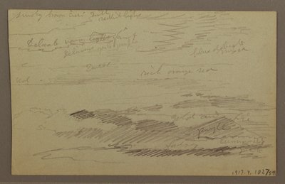 Kresba, Oblačná obloha, pravděpodobně 60. léta 19. století od Frederic Edwin Church