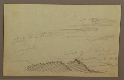 Kresba, Oblačná obloha, pravděpodobně 60. léta 19. století od Frederic Edwin Church