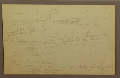 Kresba, Oblačná obloha, pravděpodobně 60. léta 19. století od Frederic Edwin Church
