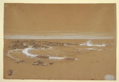 Kresba, pobřeží, Grand Manan, Kanada, srpen 1851 od Frederic Edwin Church