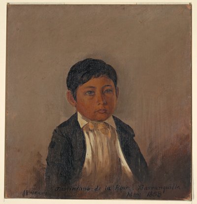 Kresba, Kolumbie, Barranquilla, portrét chlapce, květen 1853 od Frederic Edwin Church