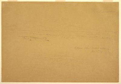 Kresba, Cotopaxi mezi Machachi a Talungou, 19. června 1857 od Frederic Edwin Church