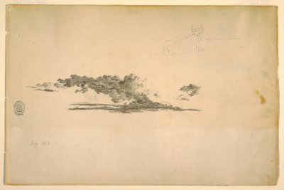 Kresba, kráva, mraky, červenec a září 1844 od Frederic Edwin Church