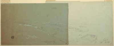 Kresba, Damašek, Sýrie, pohled od severozápadu, 2. část, duben nebo květen 1868 od Frederic Edwin Church