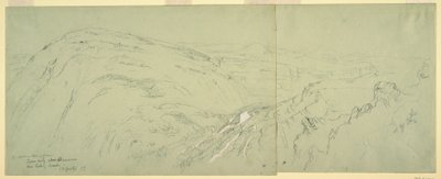 Kresba, Pohled z dálky na Damašek, Sýrie, 7. května 1868 od Frederic Edwin Church