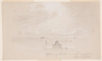 Kresba, Vliv světla na Jeruzalém, 2. dubna 1868 od Frederic Edwin Church