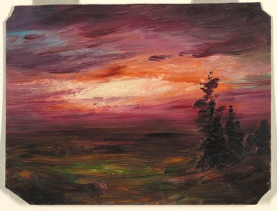 Kresba, Večerní soumrak, asi 1870 od Frederic Edwin Church