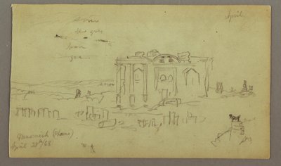 Kresba, Fasáda, pokud Parrelorium, 28. dubna 1868 od Frederic Edwin Church