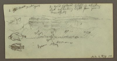Kresba, Postava jedoucí na velbloudovi, sedící postava, Hilside a Hilltop, pravděpodobně 1868 od Frederic Edwin Church