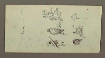Kresba, figurální studie, hřeben, pravděpodobně 1868 od Frederic Edwin Church