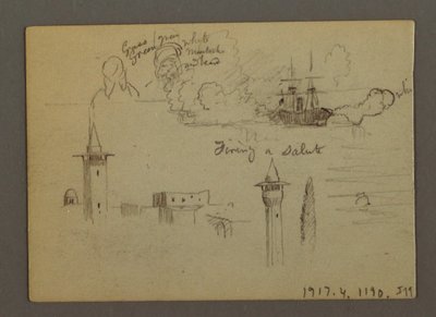 Kresba, figurální studie, plachetnice, Rainbow, pravděpodobně 1868 od Frederic Edwin Church
