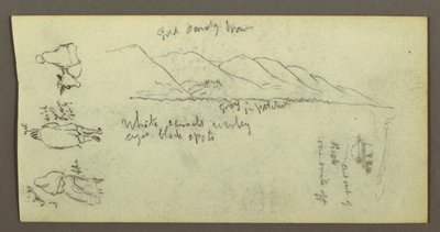 Kresba, Studie postavy, horské pásmo, pravděpodobně 1868 od Frederic Edwin Church