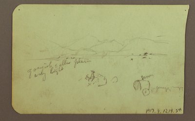 Kresba, postavy, Verso: Postava, krajina, 1883 od Frederic Edwin Church