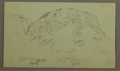 Kresba, Flat Rocky hill, 4. května 1868 od Frederic Edwin Church