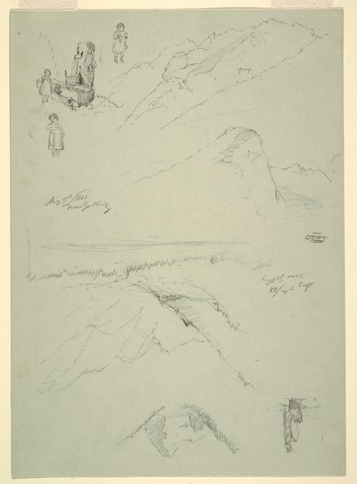 Kresba, z "near Golling", Rakousko, 5. srpna 1868 od Frederic Edwin Church