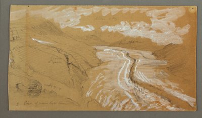Kresba, Glacier, 21. srpna 1868 od Frederic Edwin Church