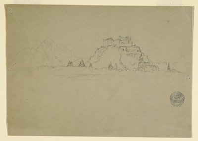 Kresba, Hehensalzburg, Rakousko (verso), 1868 od Frederic Edwin Church