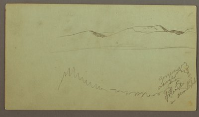 Kresba, Kopce přes planinu, pravděpodobně 1868 od Frederic Edwin Church